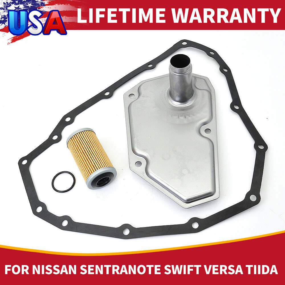 3Pcs For 2012-2019 NISSAN SENTRA VERSA Transmission Oil Filters W/Pan Gasket Kit
