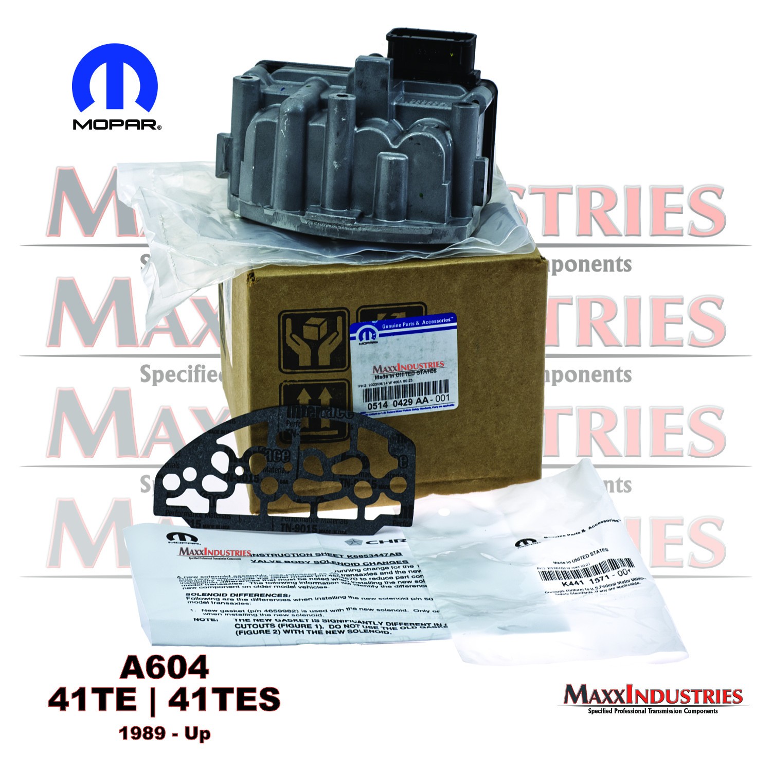 A604 41TE Shift Solenoid Block OEM with Filter Kit & Input Output Speed Sensors