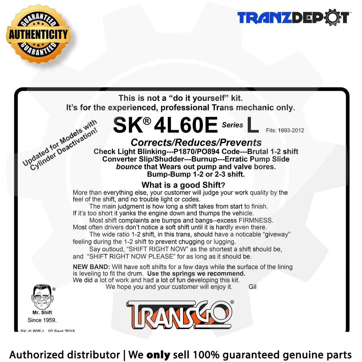 TransGo 4L60E SHIFT KIT (#SK 4L60E)