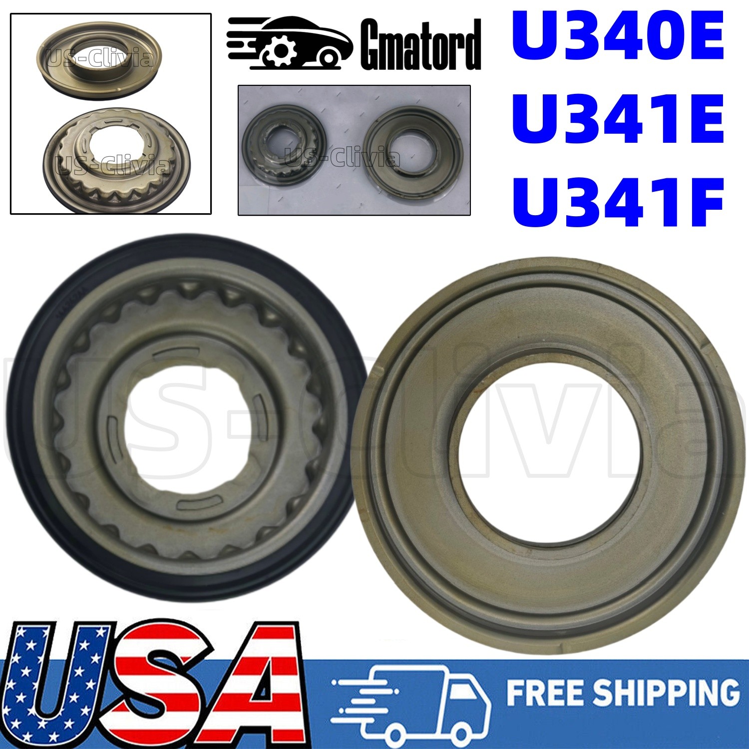 New Transmission Bonded Clutch Pistons Kit For Toyota Corolla U340E U341E U341F
