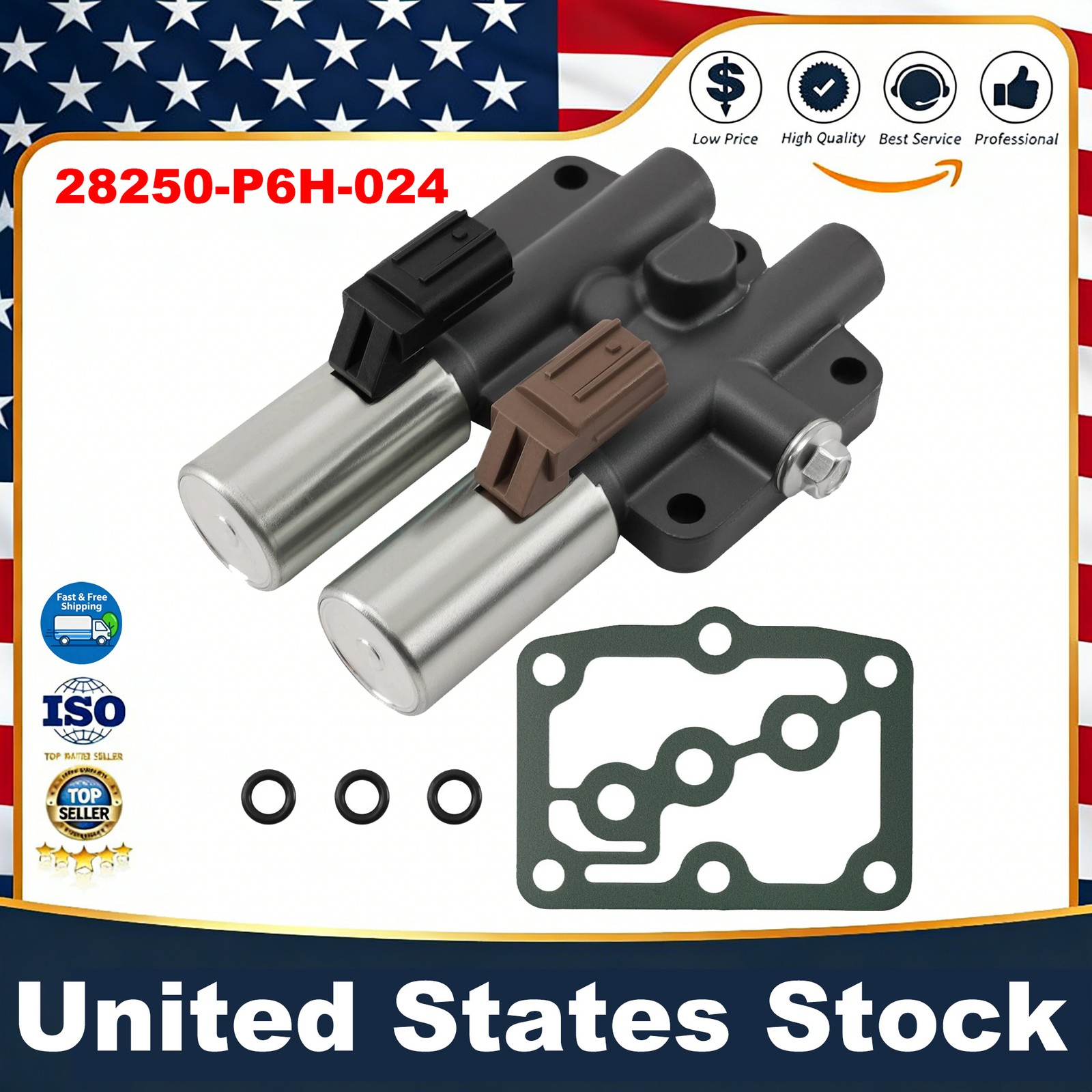 NEW 28250-P6H-024 For Honda Accord 97-07 Transmission Dual Linear Shift Solenoid