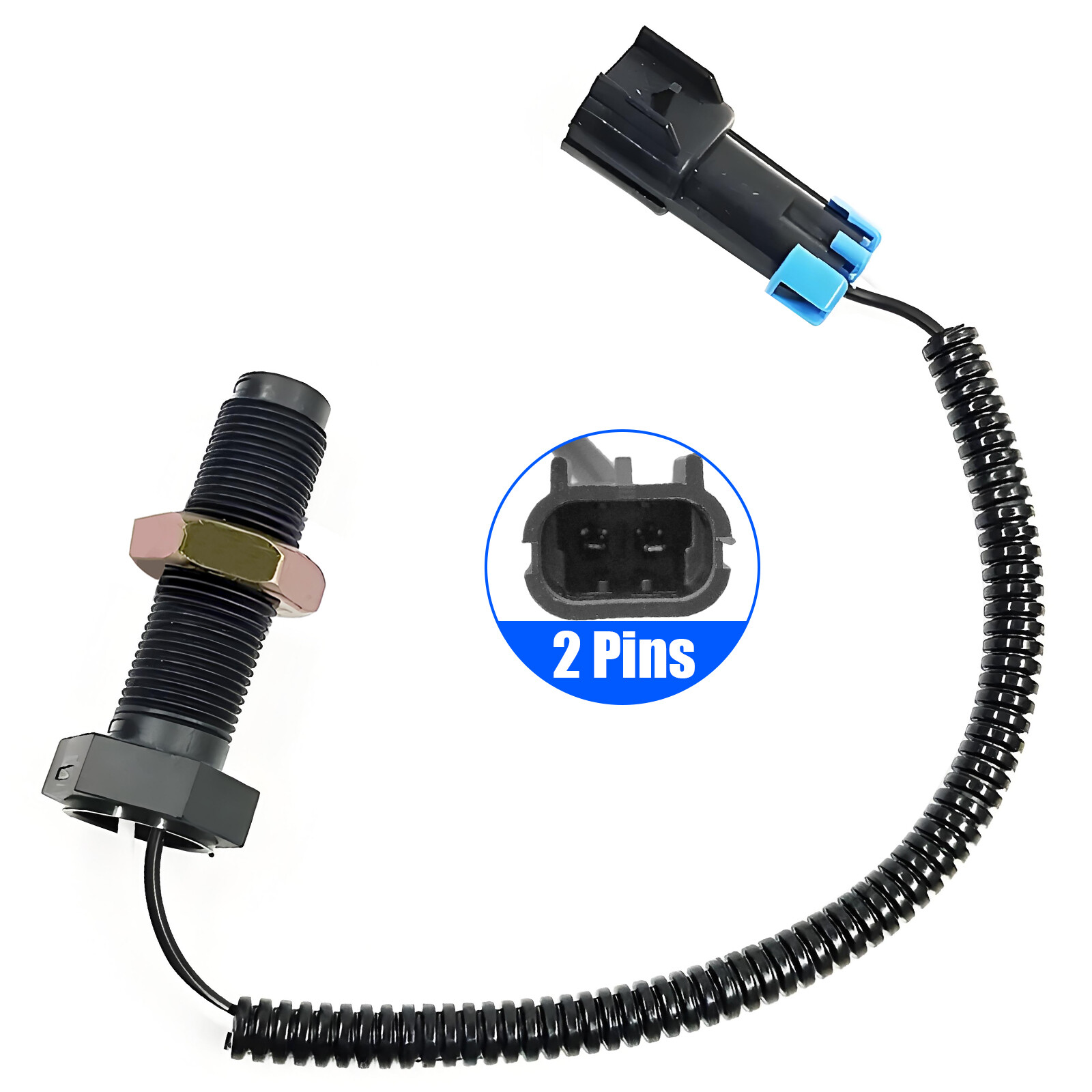 For 89-10 Mack LEU Single Connector 2 Prong Screw In Type Speed Sensor 5055505