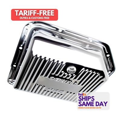 Trans-Dapt 9122, One Th350 Finned Pan Chrome Steel High Performance & Racing Par