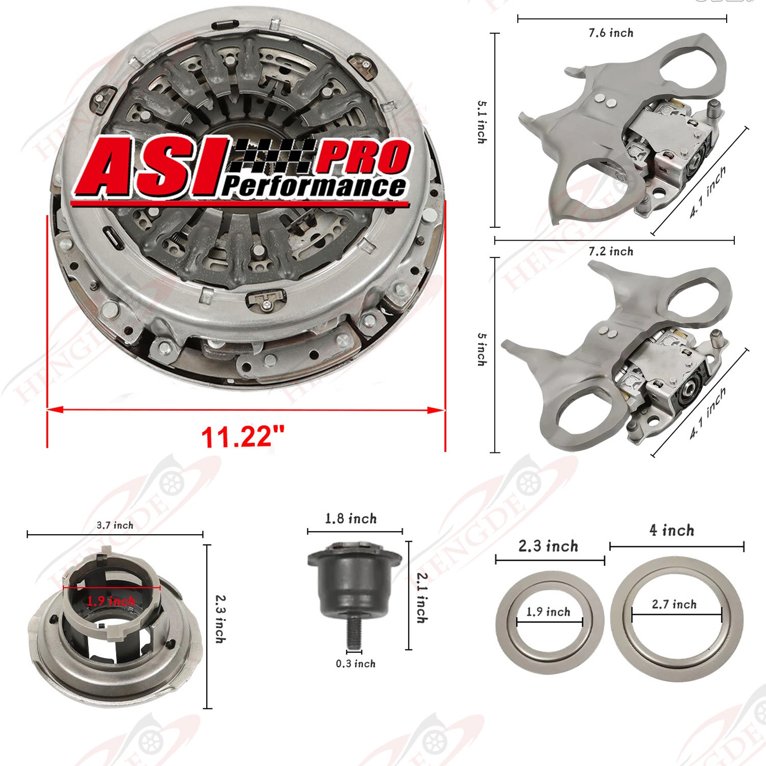 Transmission Dual Clutch Fork Kit For 2012-2019 Ford Focus Fiesta DPS6 6DCT250