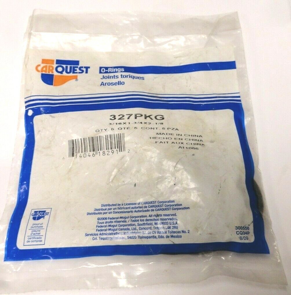 Carquest 327PKG Multi Purpose Seal O-Ring (Bag of 5)