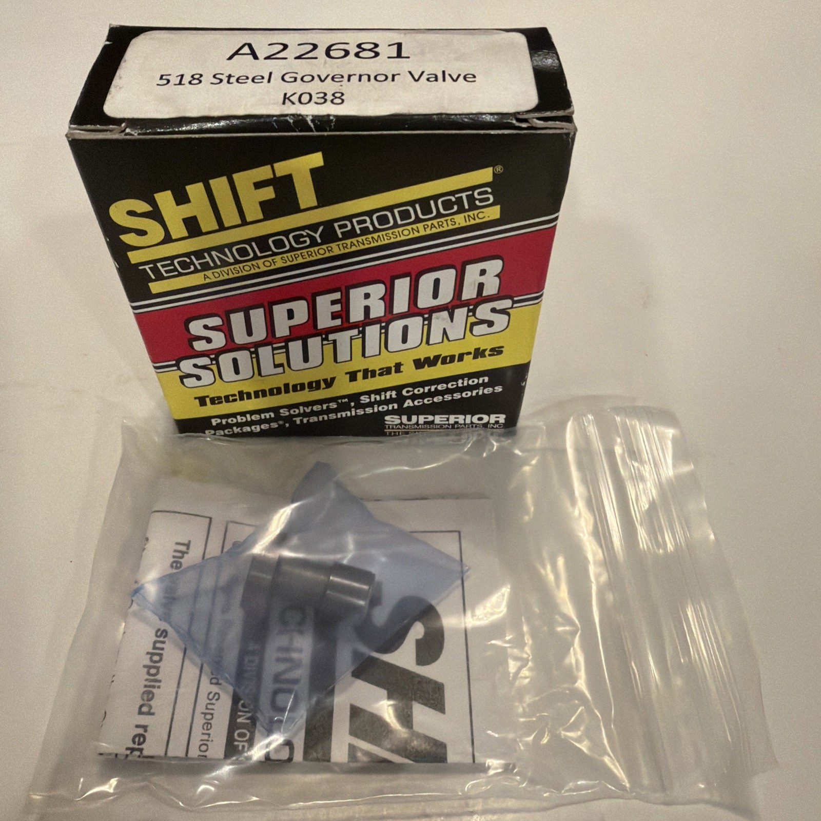 SUPERIOR TRANSMISSION – K038 – A904 A500 A518, NO-STICK STEEL GOVERNOR VALVE