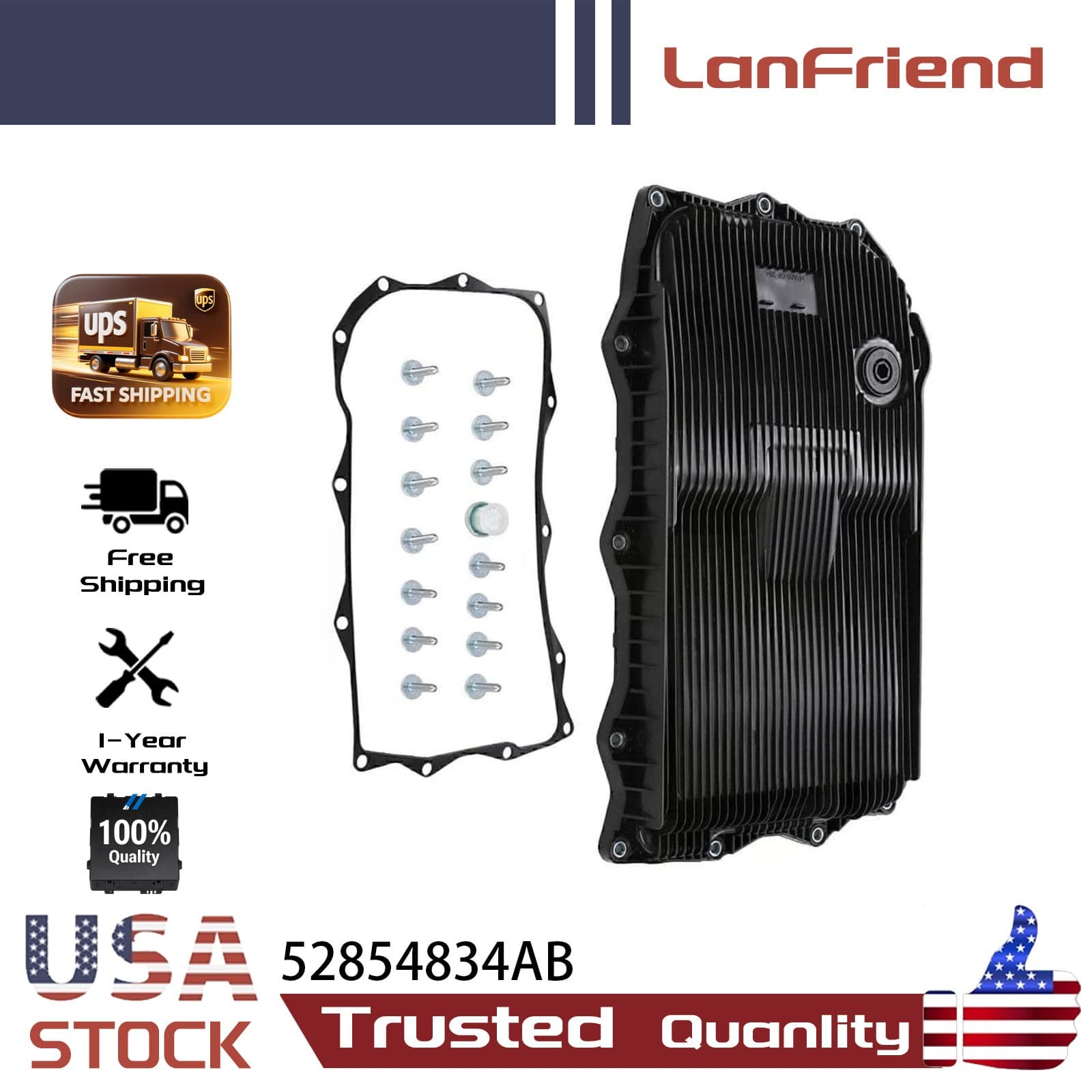 Automatic Gearbox Pan Replacement 68225344AA For Dodge Durango 2014-2019 Trans