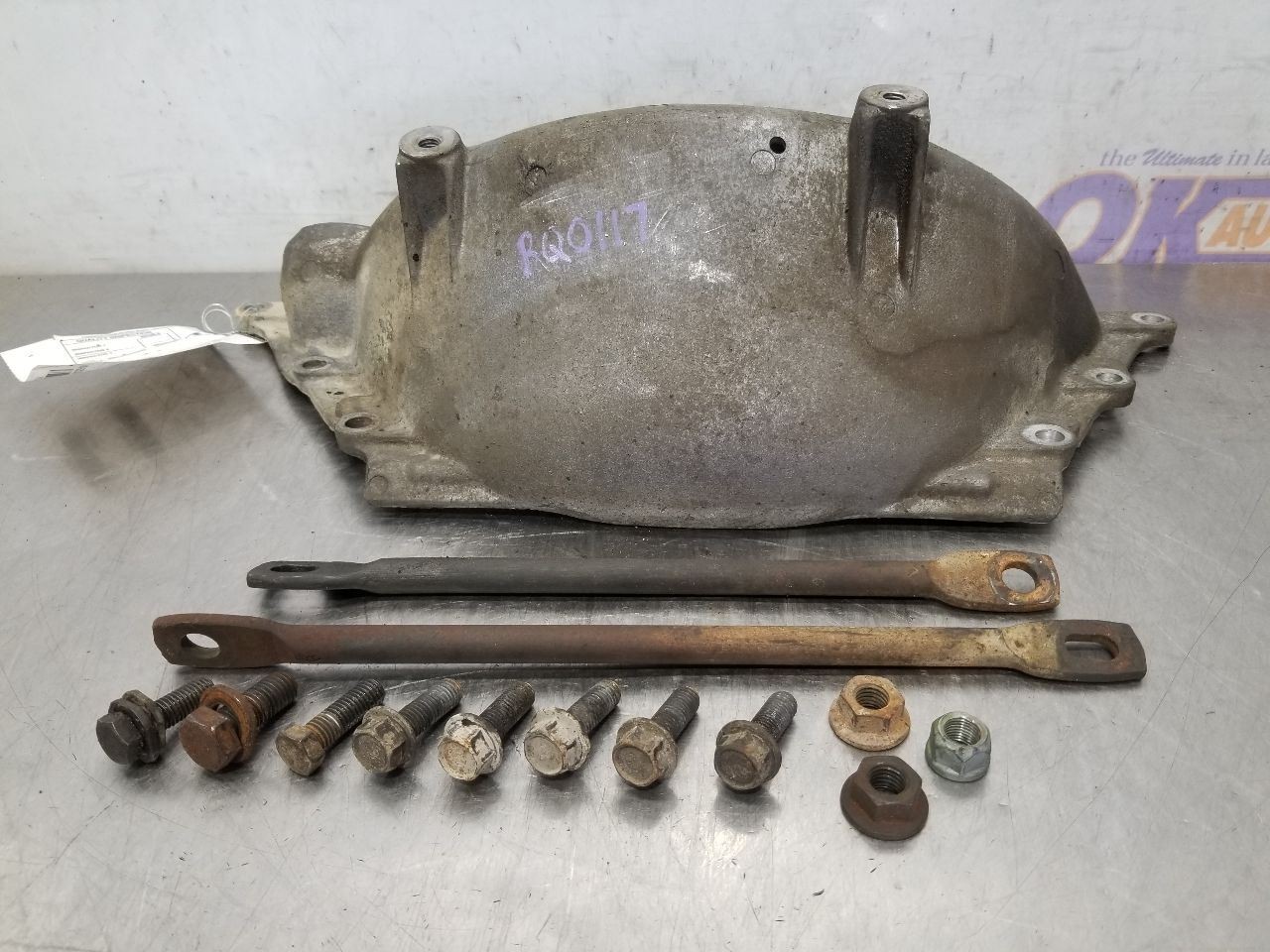 92 CHEVY SILVERADO 1500 TRANSMISSION DUST COVER WITH HARDWARE