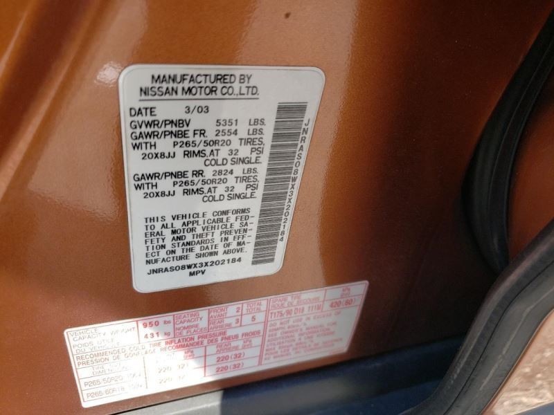 Transfer Case Automatic Transmission Fits 03-08 INFINITI FX SERIES 2564749