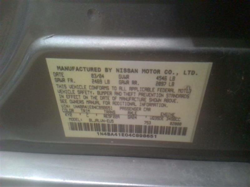 Automatic Transmission From 2004 Nissan Maxima RE5F22A