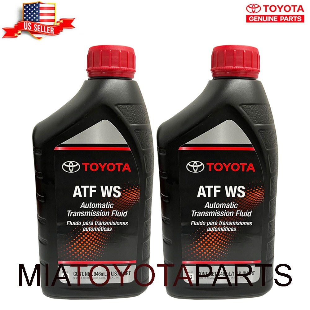 2 Quarts Genuine Toyota OEM ATF WS Automatic Transmission Fluid 00289-ATFWS Oil