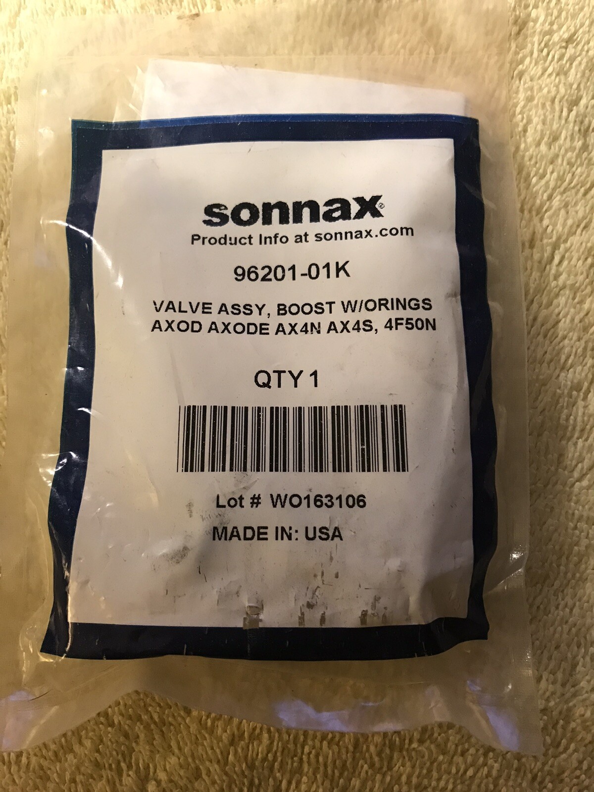 Sonnax 96201-01K Boost Valve & Sleeve Kit 4F50N, AX4N, AX4S, AXOD, AXODE