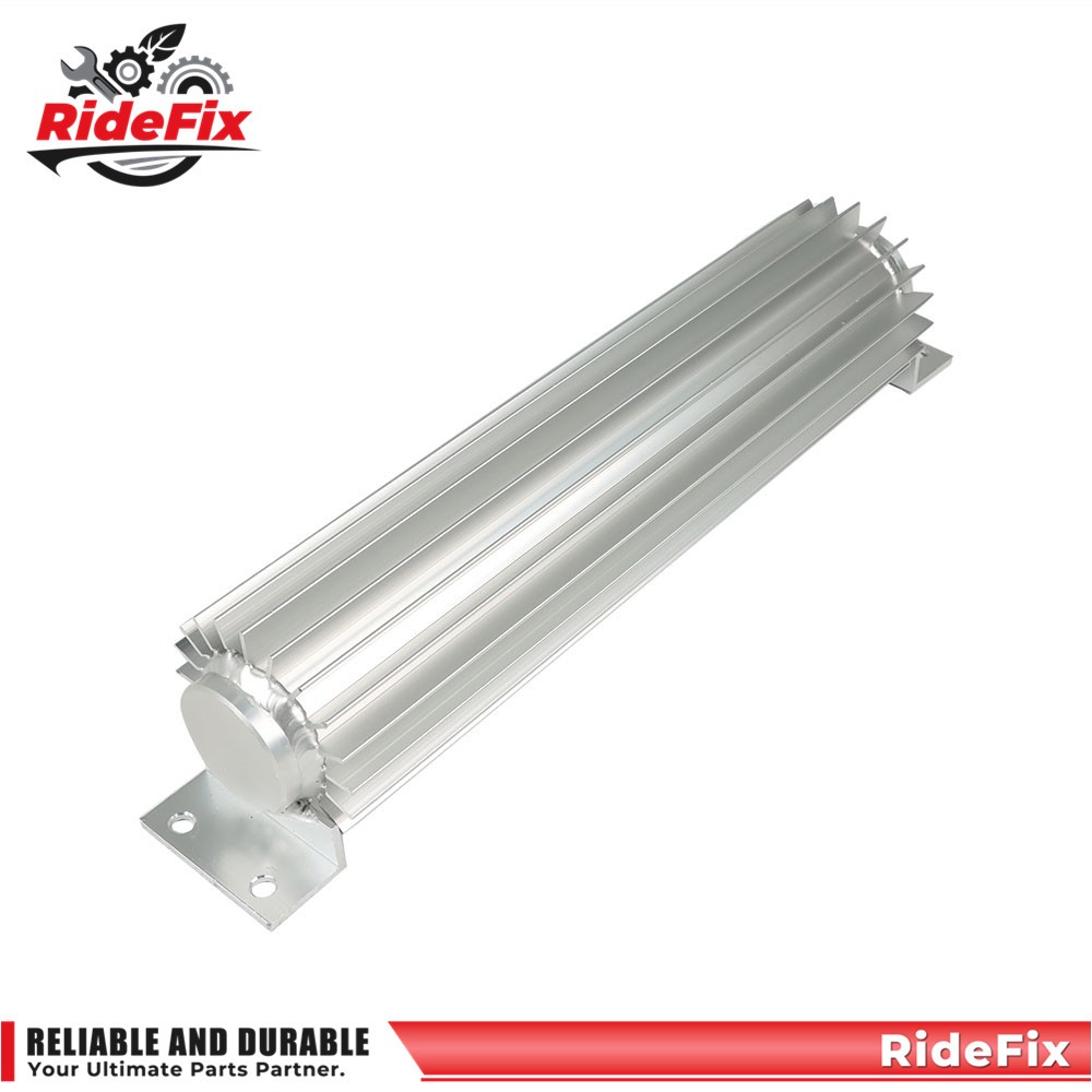 Dual Pass Aluminum Finned Transmission Oil Cooler 12″ For Hot Rod Cars Universal