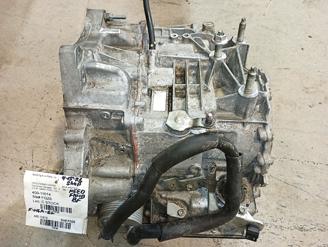 Automatic Transmission With Regenerative Braking From 2016 MAZDA 6 (12813600
