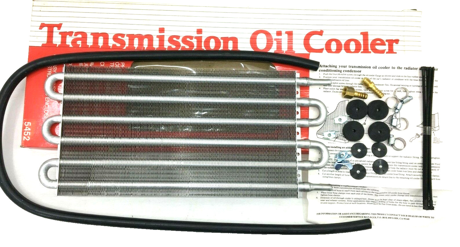 Transmission Oil Cooler Kit 5452 Truck Van Auto 13.5″ 7.5″X 3/4″ Coil