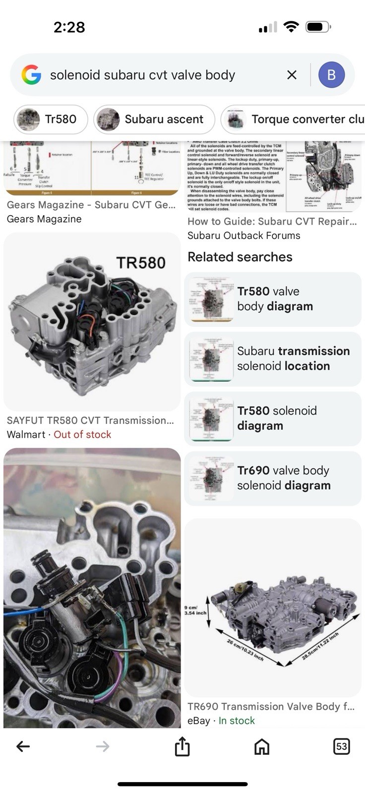 SUBARU LINEARTRONIC, VALVE BODY, GENERATION 2, TR580, SUBARU LIFETIME WARRANTY