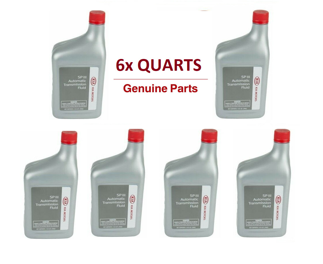 6 Quarts Pack Genuine KIA ATF SPIII Automatic Transmission Oil Fluid kit For KIA