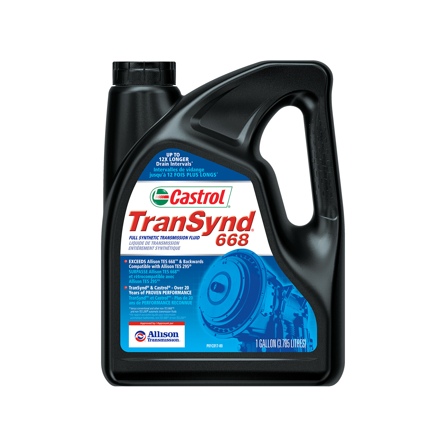 2 Gallons Allison Transynd TES 668 Synthetic Trans Fluid & PPE Spin On Filter