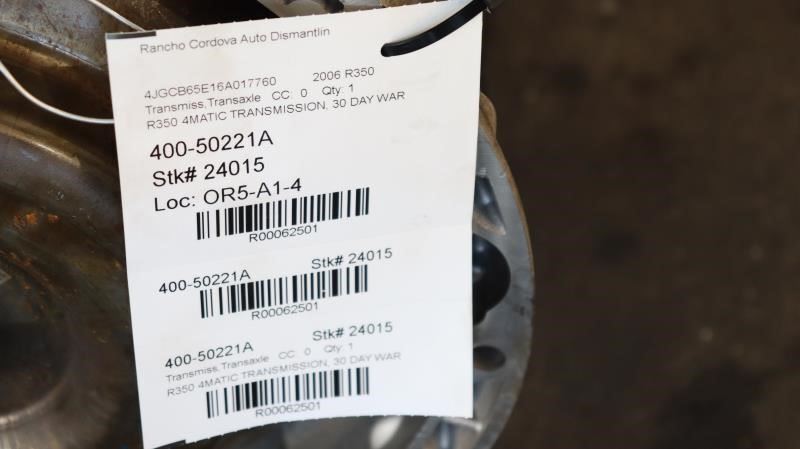 Automatic Transmission 722906 251 Type R350 AWD Fit 06-08 MERCEDES R-CLASS 62501