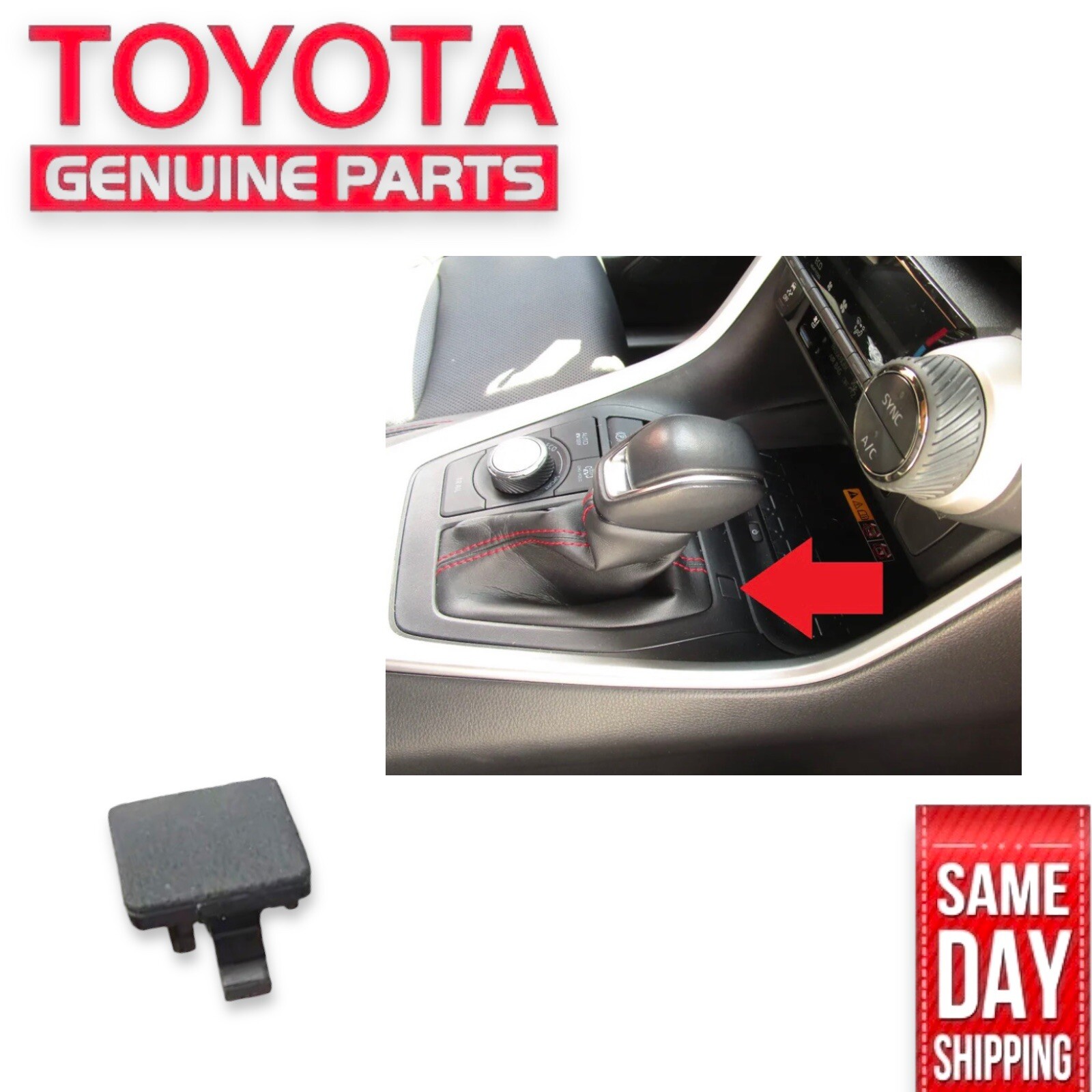 19 – 23 TOYOTA RAV4 SHIFT LOCK RELEASE BUTTON BLACK CAP COVER OEM NEW