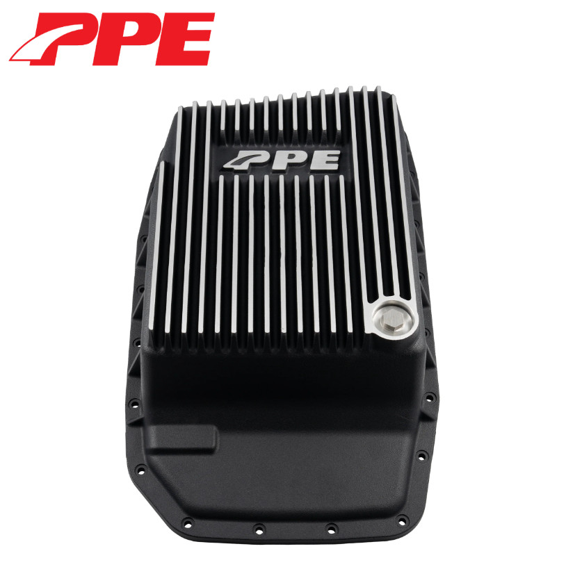 PPE Brushed Aluminum 6R80/6R100 Transmission Pan For 07-22 Ford F150/F250/F350