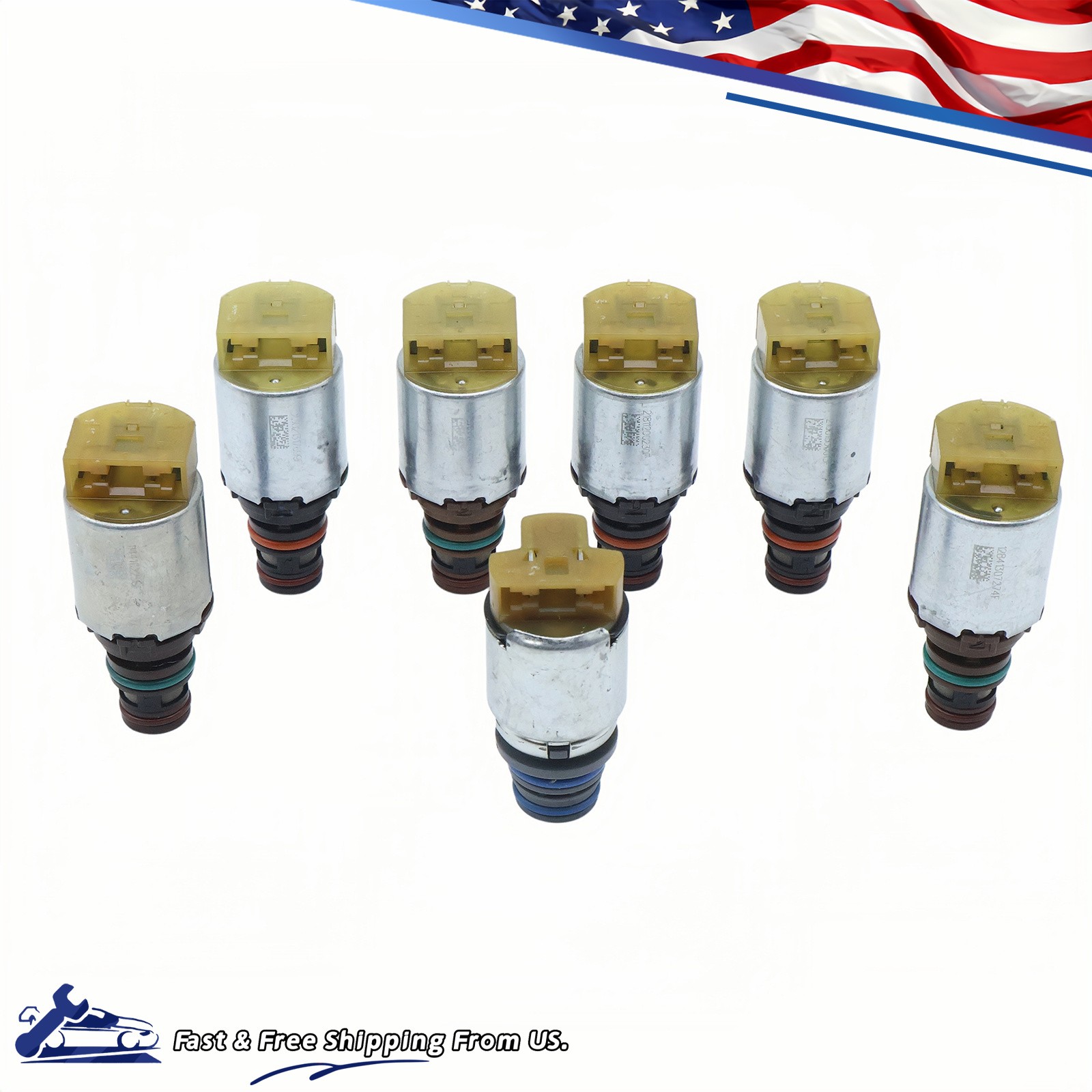 7x Transmission Solenoid Kit for 2008 2009 2010 2011 Ford Escape 6F35 USA