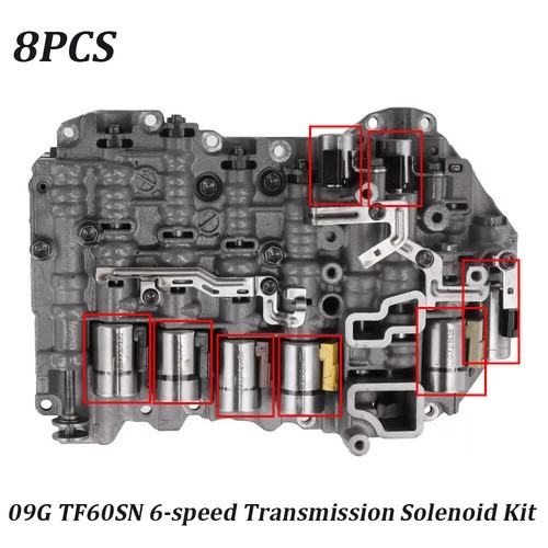 8Pcs 6-speed Transmission Solenoid Kit Set For VW Audi Mini 2003-On TF60SN