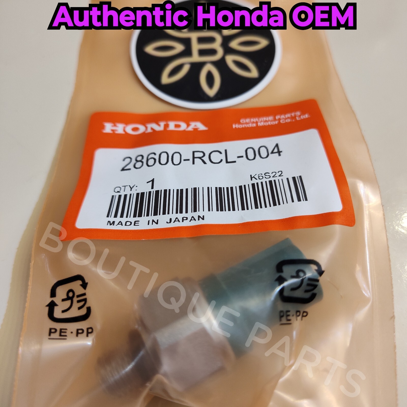 Genuine OEM Oil Pressure Sensor Transmission Fluid Switc 28600-RCL-004 for Honda