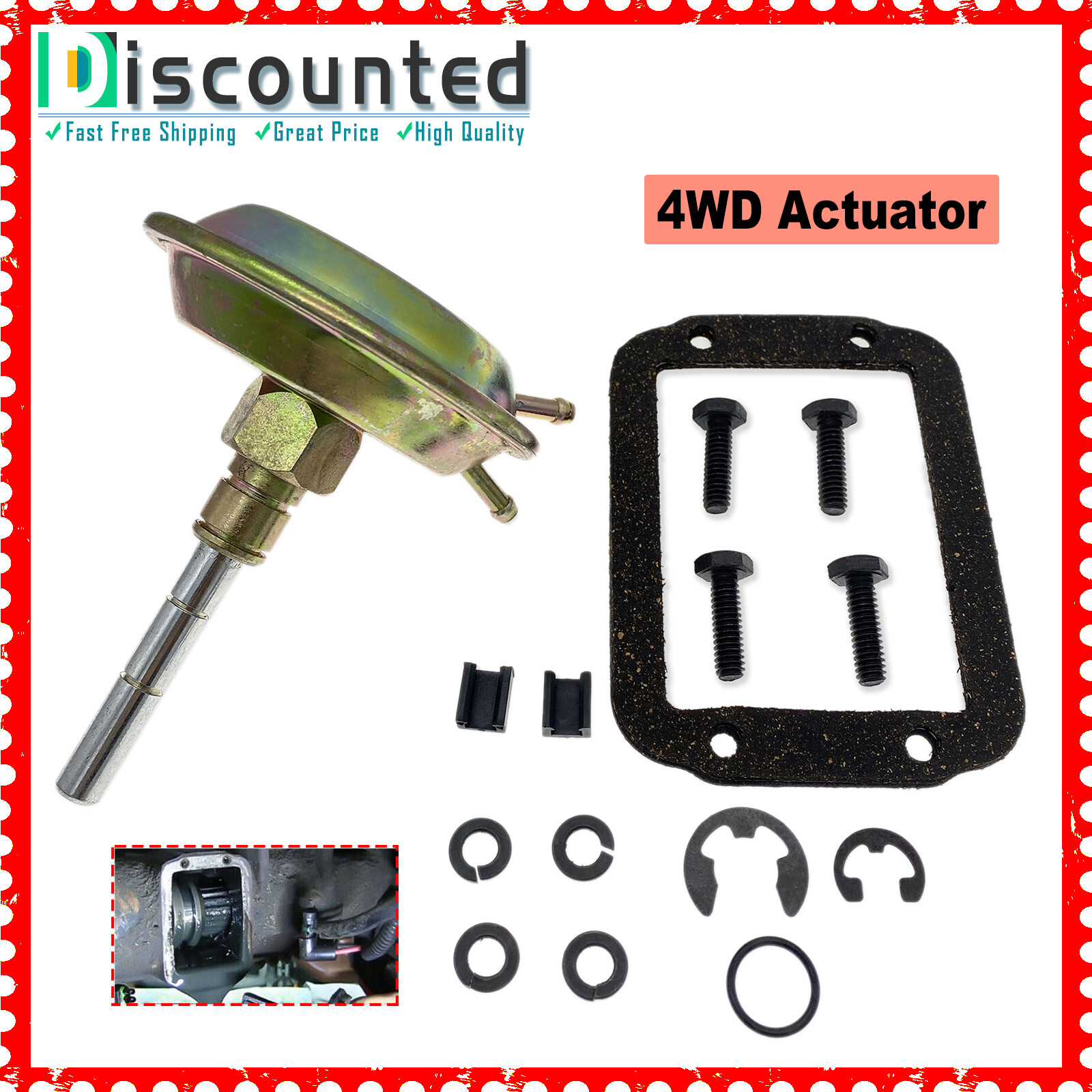 Front Axle 4WD Vacuum Shift Actuator fits for Dodge RAM 1500 2500 3500 W150 W250