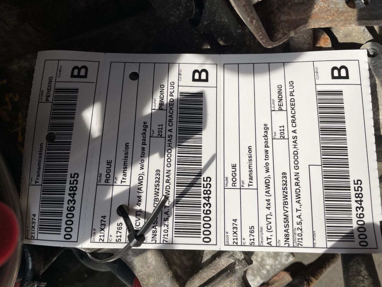 Automatic Transmission CVT VIN J 1st Digit Japan Built Fits 11-15 ROGUE 1910385