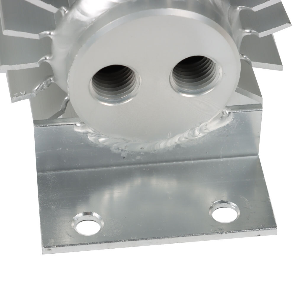 Dual Pass Aluminum Finned Transmission Oil Cooler 12″ For Hot Rod Cars Universal