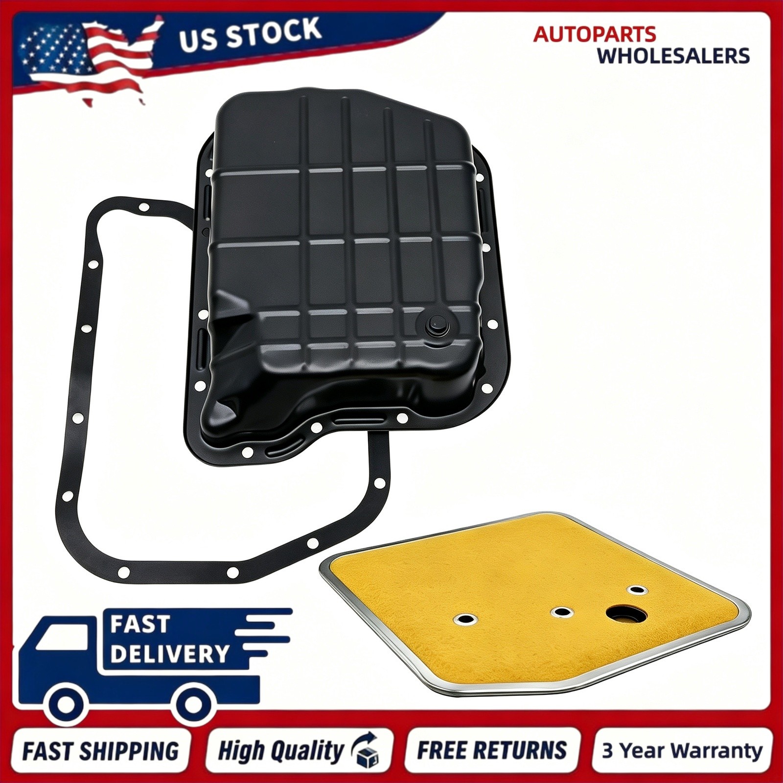 Transmission Oil Pan Filter Set Fits Jeep Dodge 90-97 A518 A618 46RH 46RE 47RE