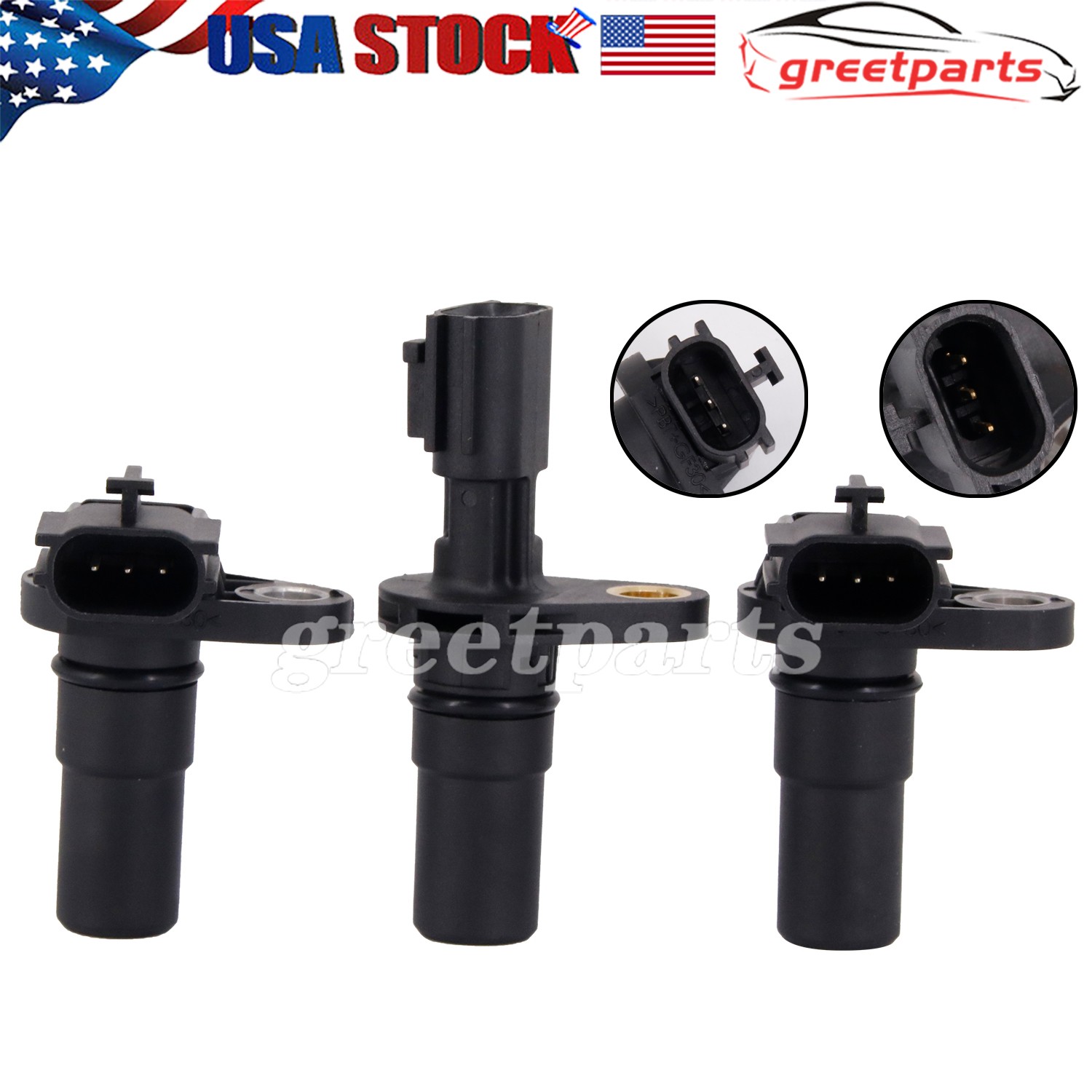 3Pcs Input Output Speed Sensor For Nissan Series CVT 31935-1XF00 31935-1XF01 US