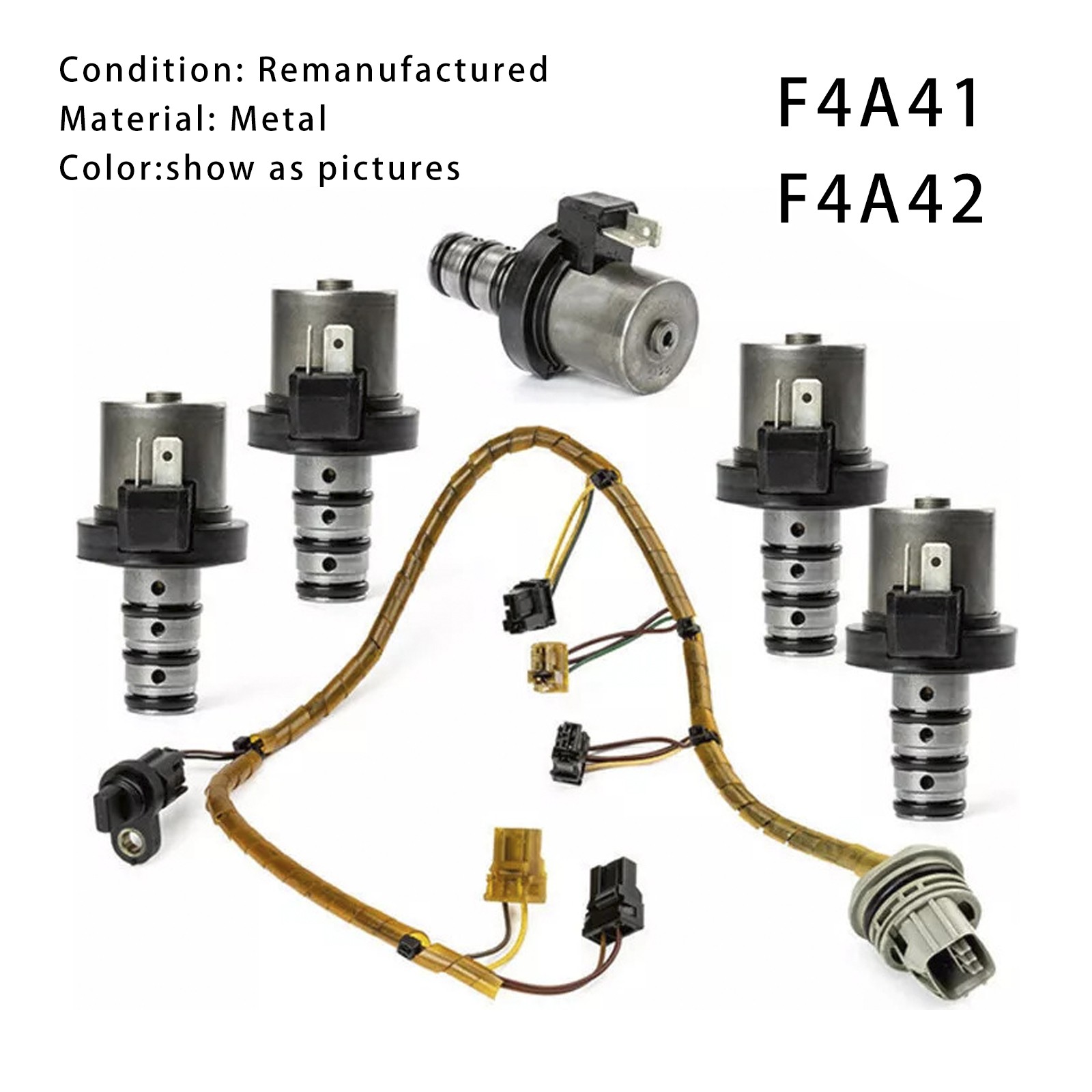 F4A41 F4A42 Transmission Shift Solenoid Kit with Harness For Mitsubishi Hyundai