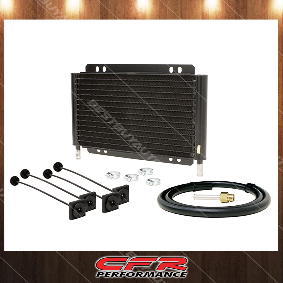Cobra-Tek Fits Universal Transmission Oil Cooler 11″ X 5.75″ Chevy d Black