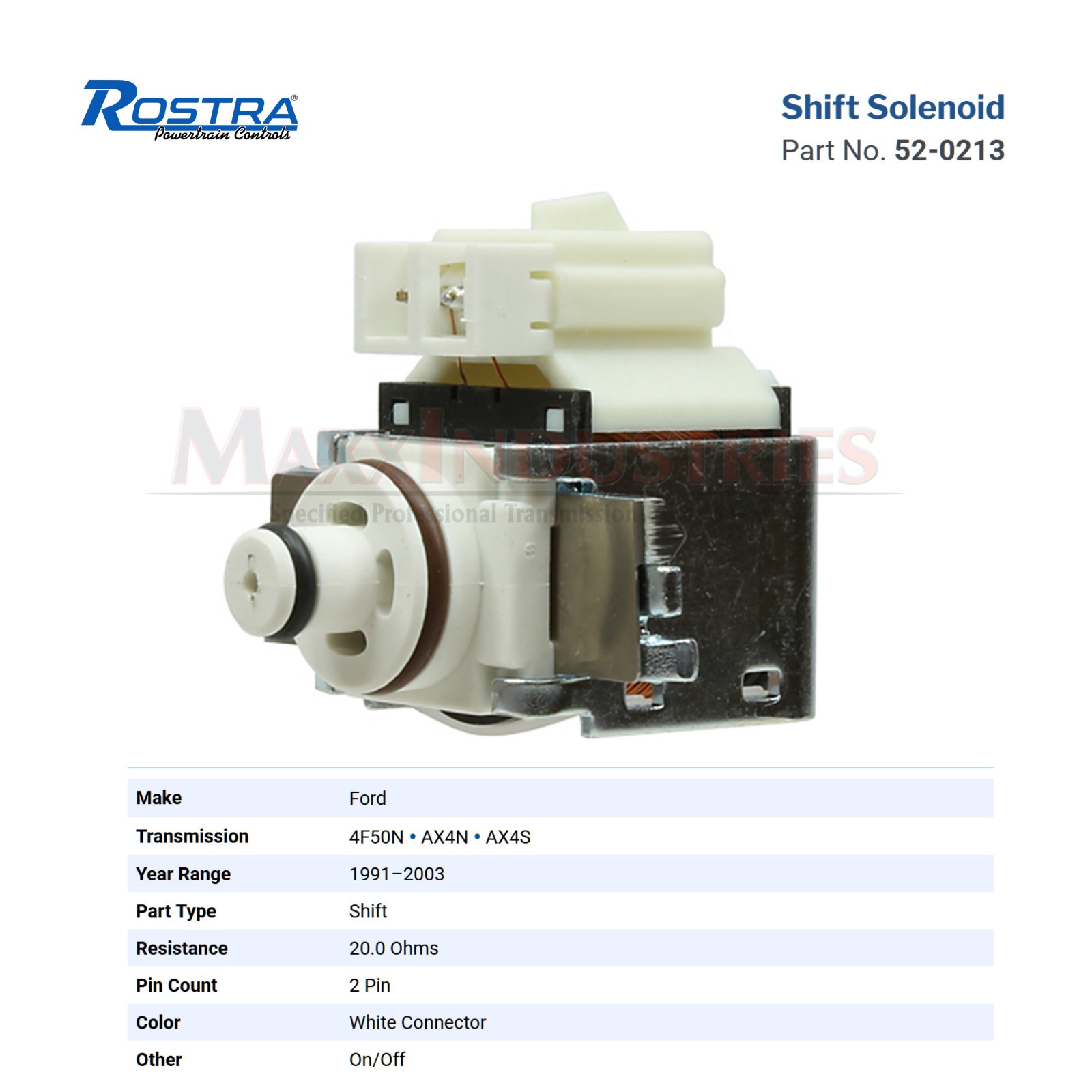 AXODE – AX4S – AX4N – 4F50N Ford Transmission Shift Solenoid 1991-up