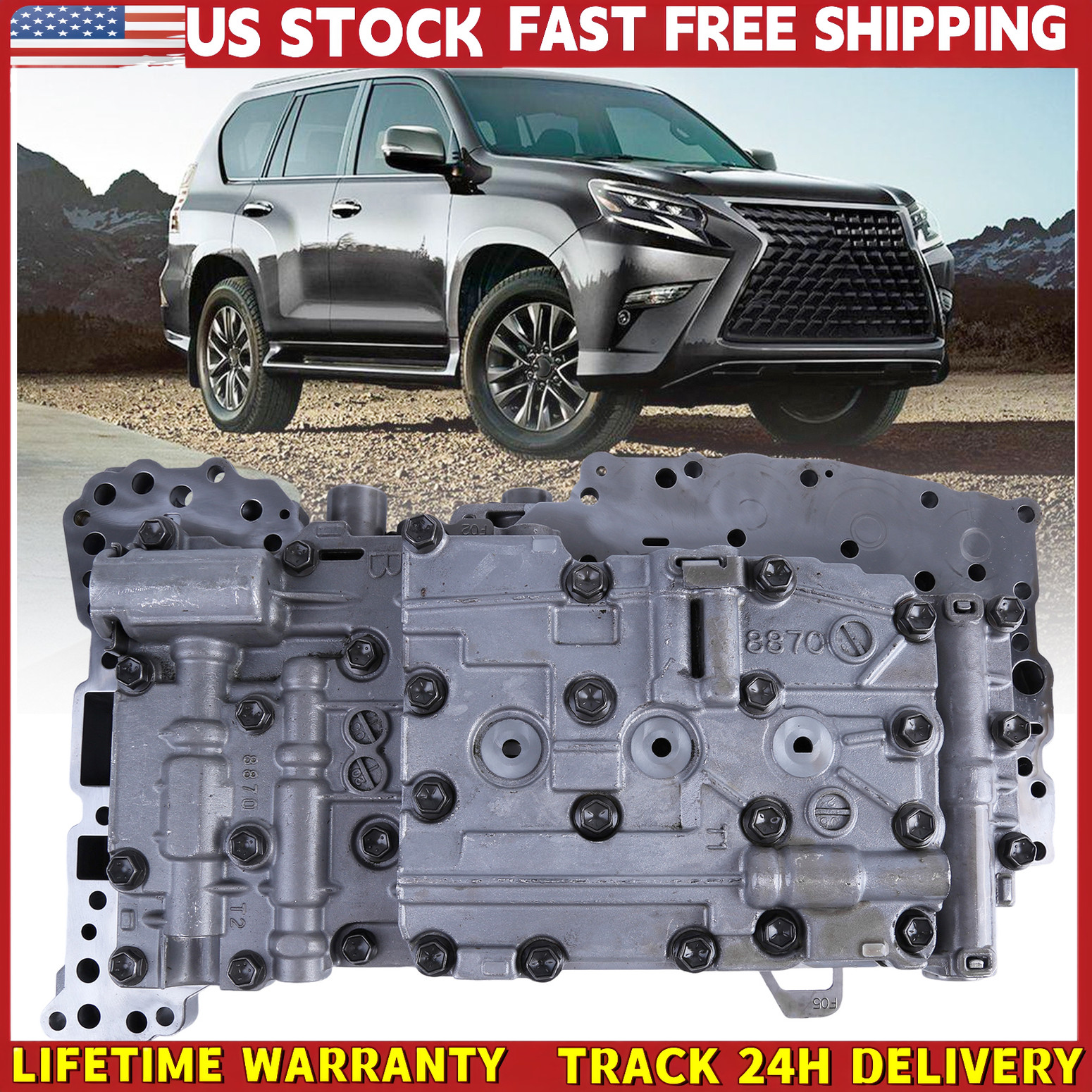 A760 A760E A760F Transmission Valve Body W/9 Solenoids For Toyota Tundra 2010-19