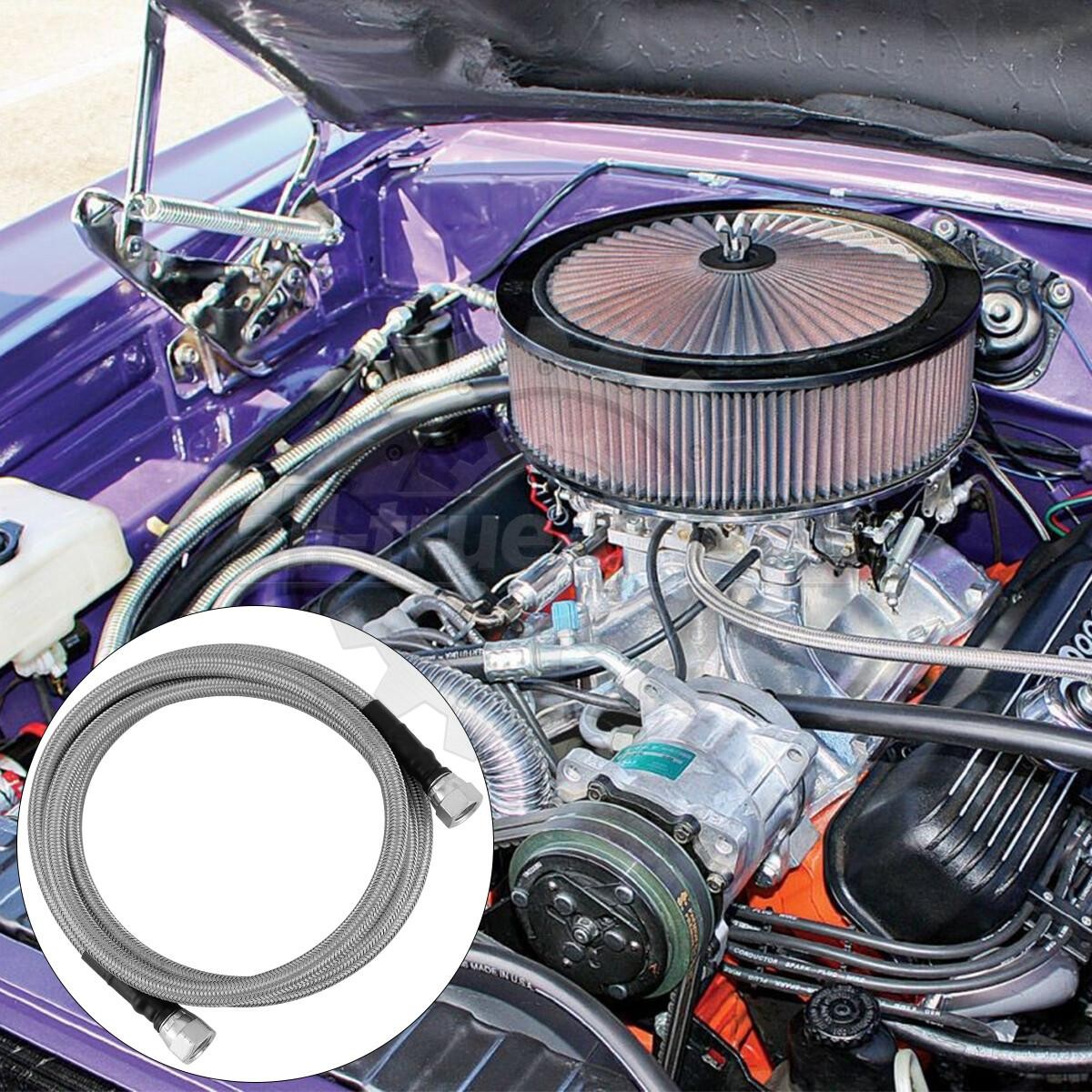 For GM 4L60E 4L80E Flexible SS Braided Transmission Cooler Lines Kit -6AN Hose