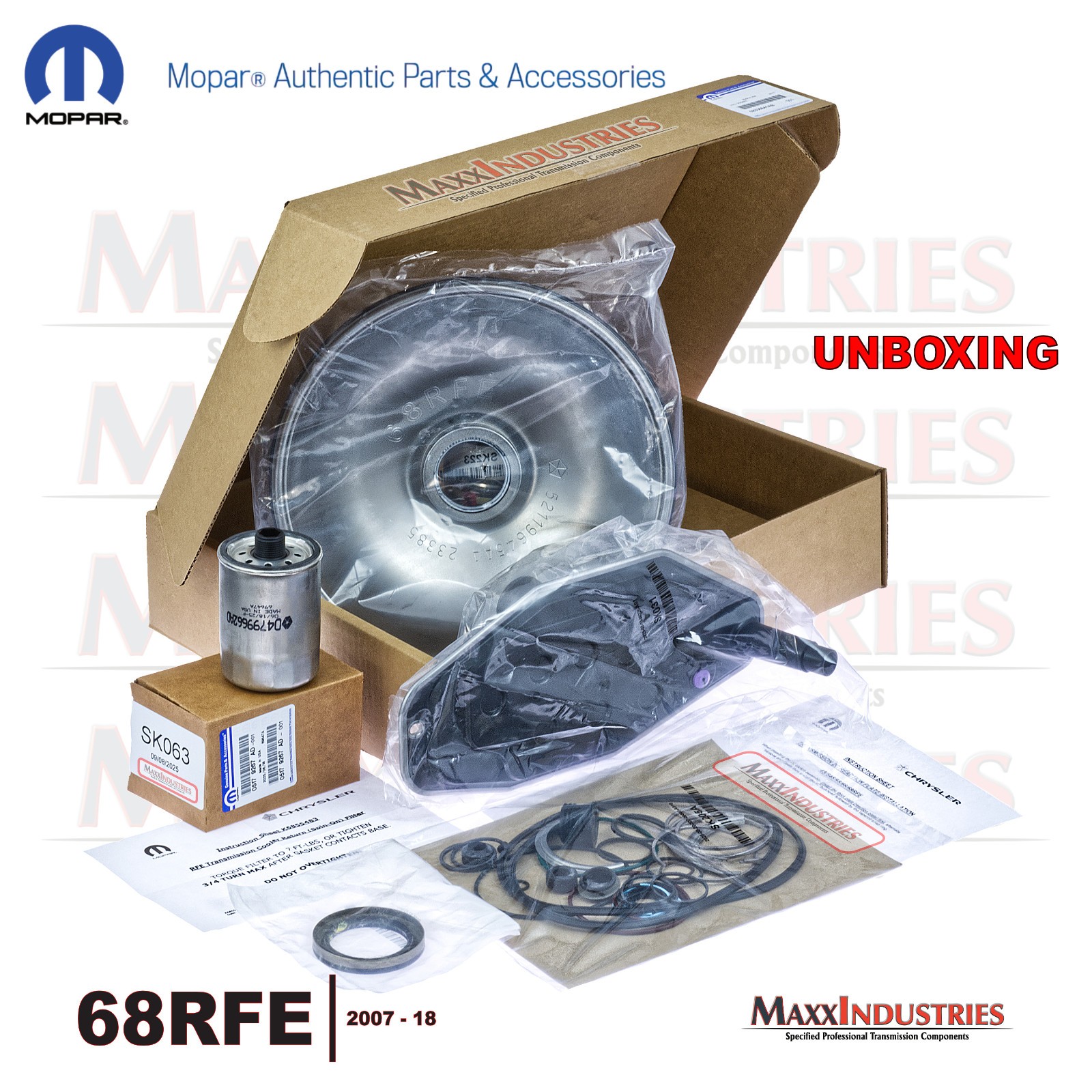 fits Dodge RAM 6.7L Cummins 68RFE Transmission Rebuild Kit Overhaul OEM + Mopar