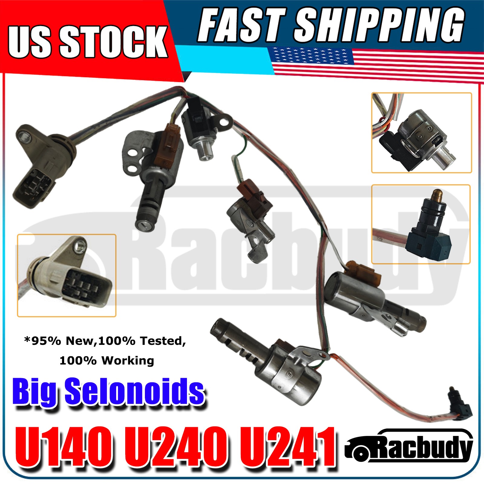 Transmission Solenoid Kit U140 U240 U241 for Toyota RAV4 Highlander Celica 99-05