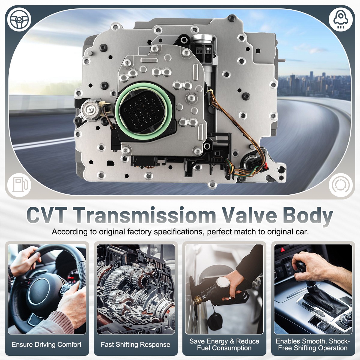 62TE 6-Speed Complete Valve Body w/ Solenoid for Dodge Chrysler Jeep 2007-2019