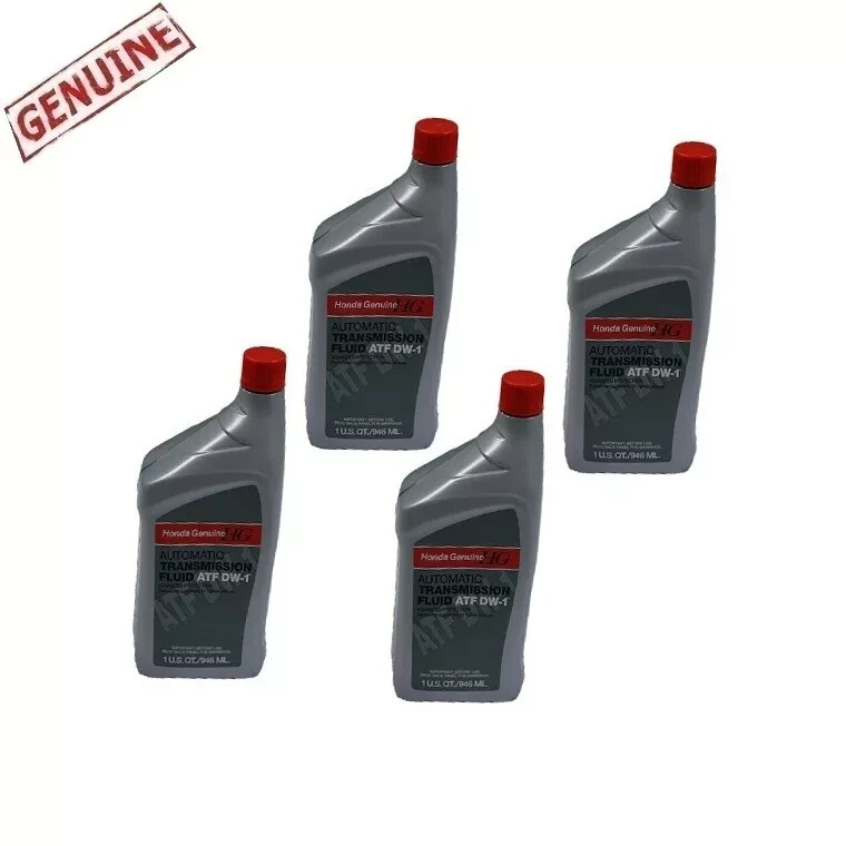 Set of 4-Quarts Auto Trans Fluid Factory 082009008 for Honda ATF DW-1