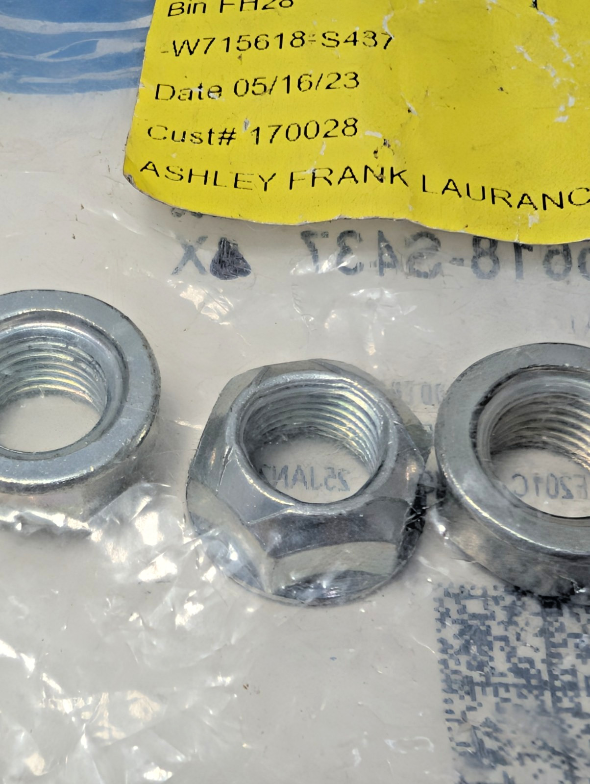 Genuine Ford W715618-S437 NUTS Transmission Torque Converter PKG Of 4