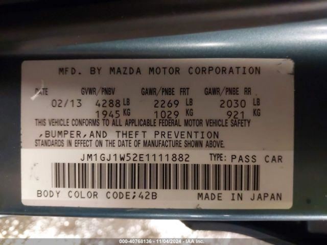 Automatic Transmission 2.5L Fits 14-15 MAZDA 6 412019