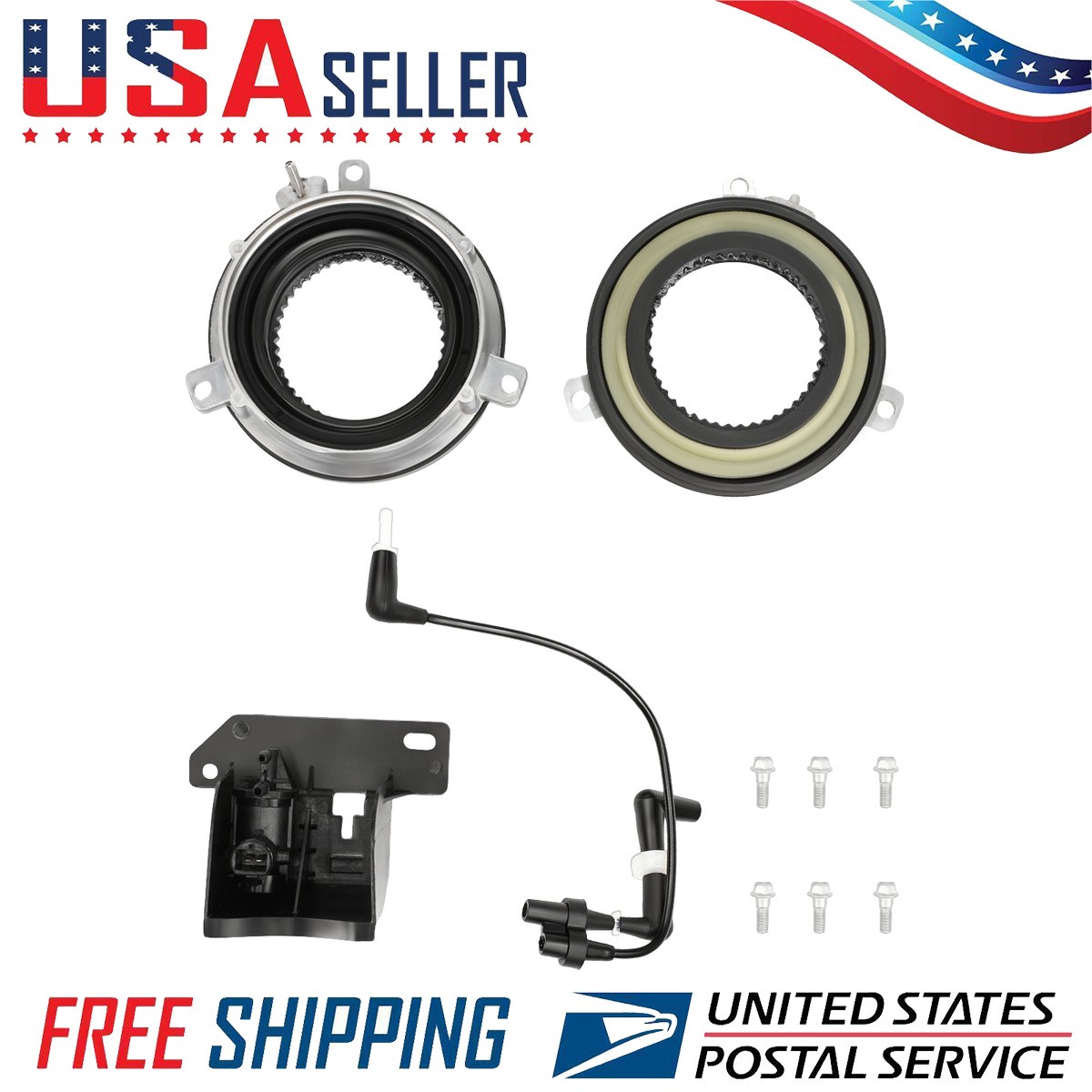 Front Auto Hub Lock Actuator Set For Ford F-150 4×4 Vacuum Solenoid Valve