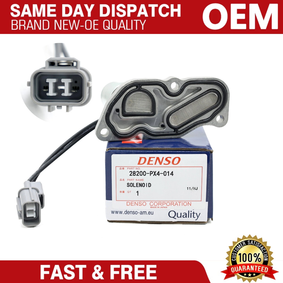 28200-PX4-014 Transmission Shift Control Solenoid For Honda Accord Prelude Acura