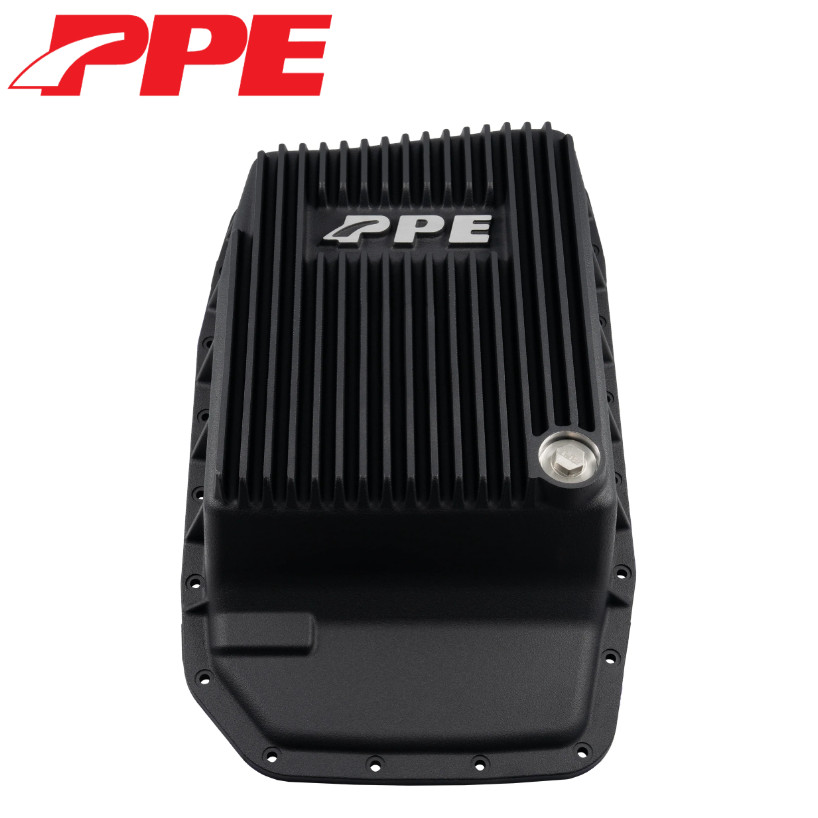 PPE Black Aluminum 6R80/6R100 Transmission Pan For 07-22 Ford F-150/F-250/F-350