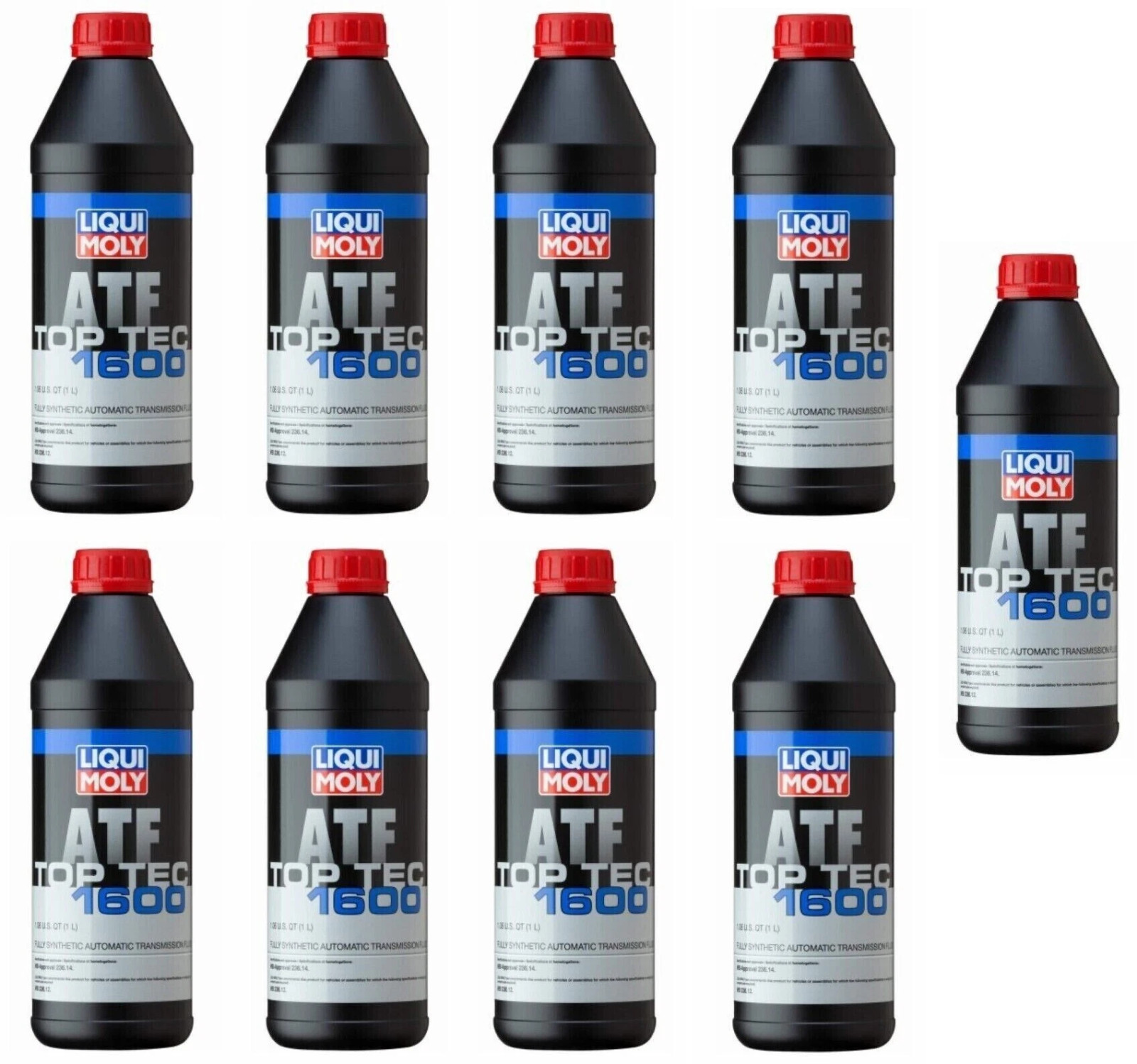 9 Liters Auto. Trans. Fluid LIQUI MOLLY Top Tec ATF 1600 Full Synthetic MB 236.1