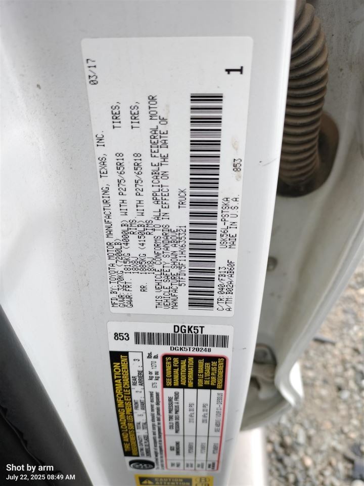 TRANSMISSION OIL COOLER OEM 2012 TOYOTA TUNDRA 1YR WRNTY 3349034010