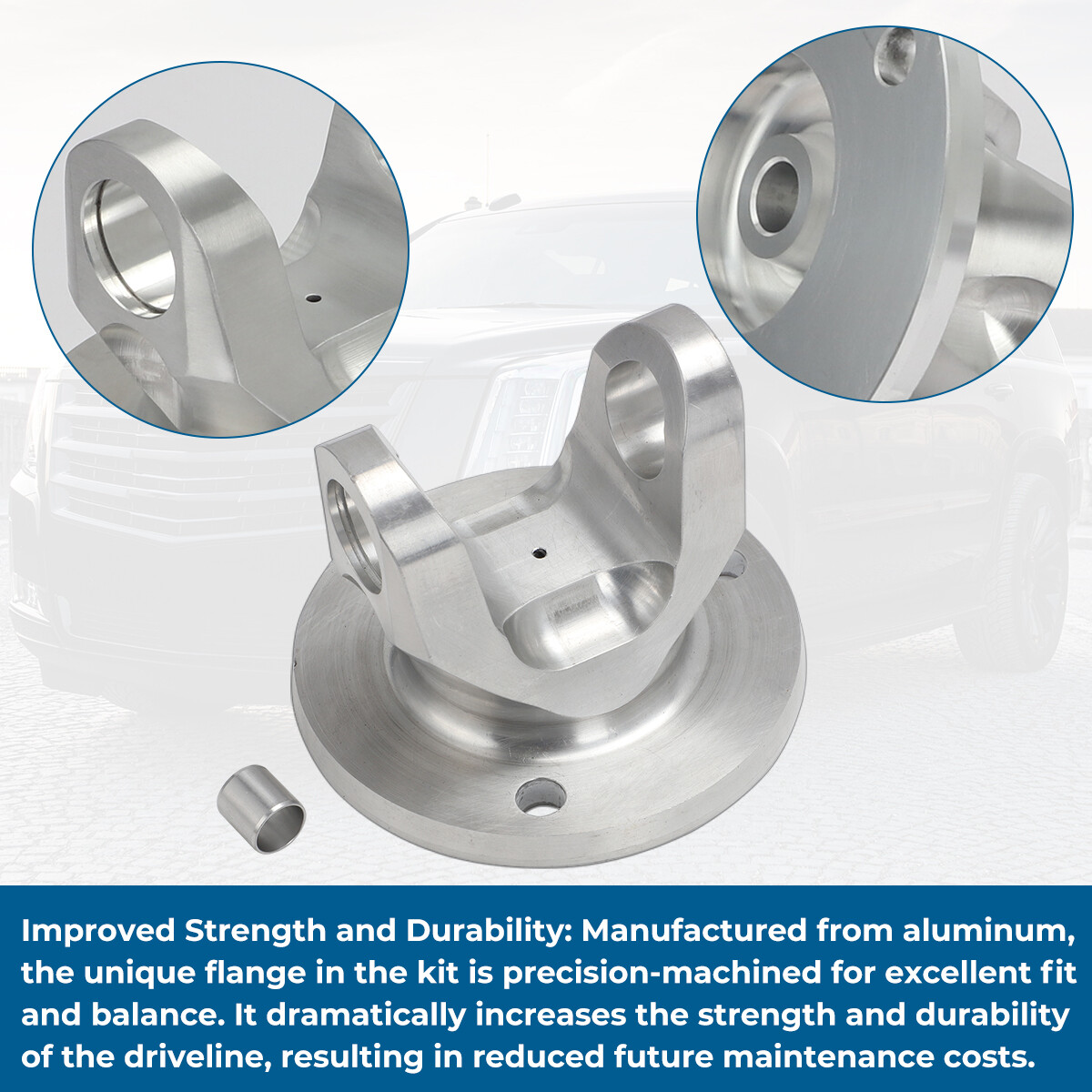 For GM 6L80 6L90 8L90 10L80 TR6060 #T35-GMFD-01K 3-Bolt Adapter Flange Yoke Kit